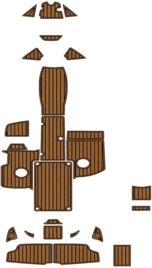 ZVZ Boat EVA Faux Teak Decking Floor Compatible with 2015 Yamaha 242 Limited S Swim Platform Cockpit Pad Boat EVA Foam Faux Teak Deck Floor Mat Flooring