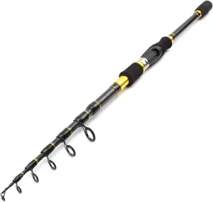 ZYHYD New 1.8m2.1m2.4m2.7m Compact Fishing Rod Carbon M Power Bait 7g -28g Telescopic Fishing Rod Telescopic luya sea Rod ZYHYD (Length : 2.1 m)